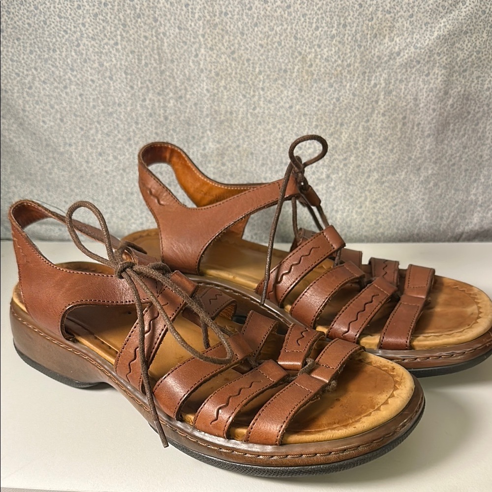 Brown Leather Women's Sandals